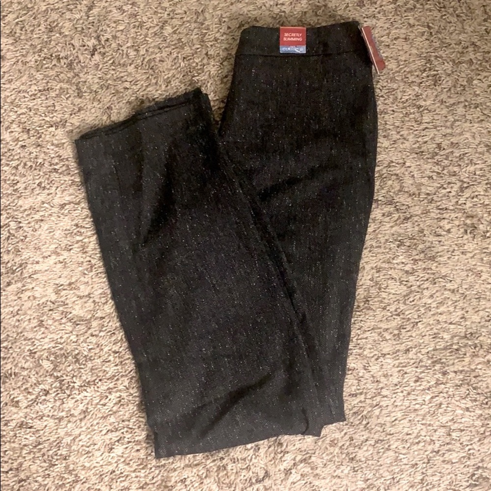 Lightweight, straight leg dress pants.